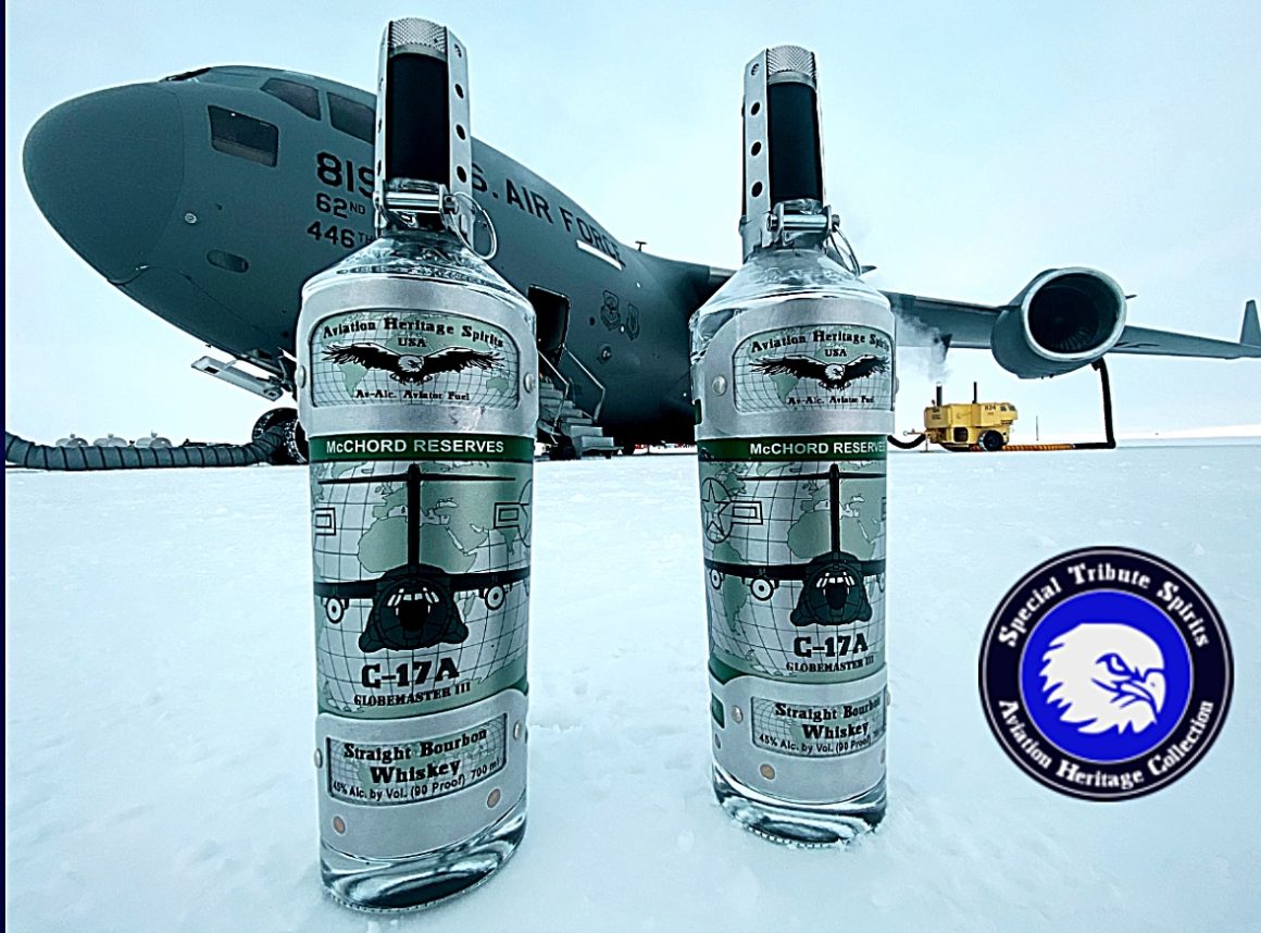 photo taken in Antarctica commemorating C-17 mission. Image: Special Tribute Spirits