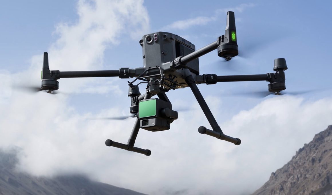 Zenmuse L2 Camera mounted on gimbal underneath DJI Matrice 350 RTK Commercial Drone. Image: DJI