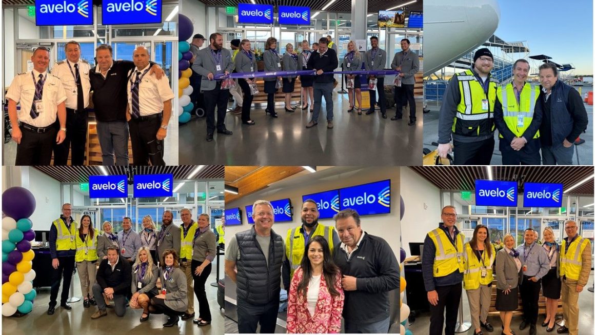 Avelo Airlines COO Greg Baden celebrates the opening of its STS base