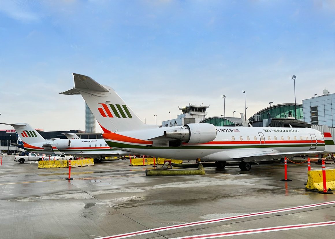 Air Wisconsin CRJ-200s at the gate