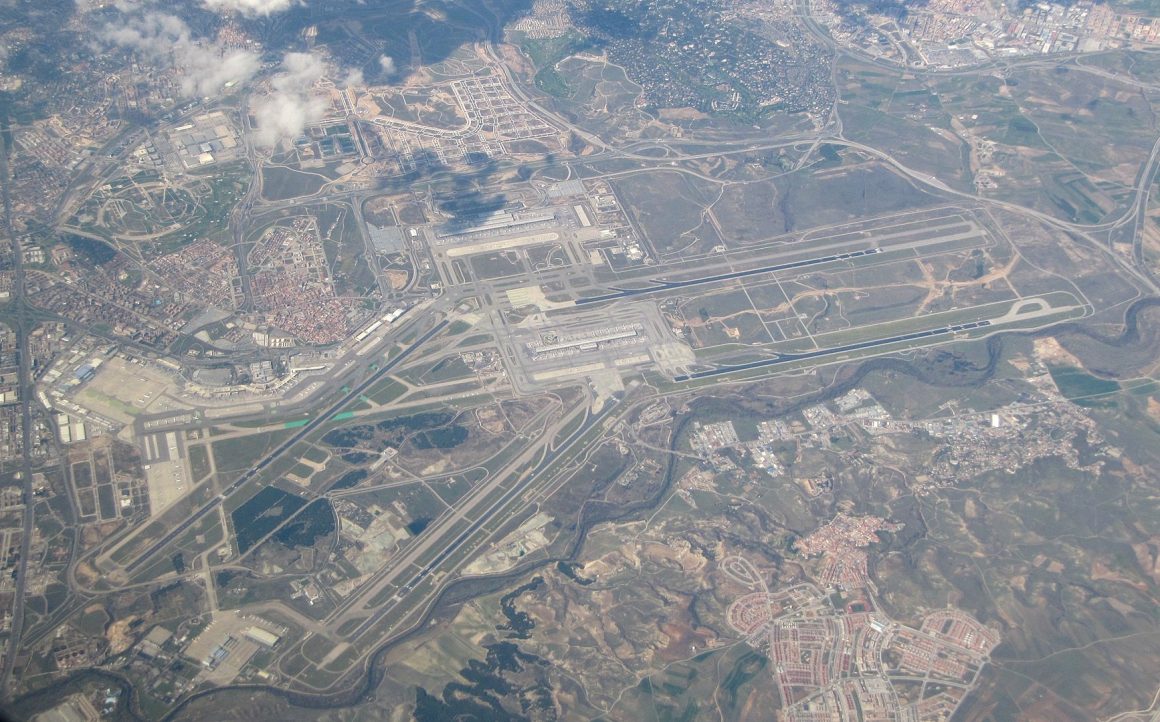 Aerial view of Madrid Airport (MAD)