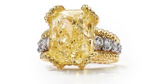 Urchin Fancy Intense Yellow Diamond Ring