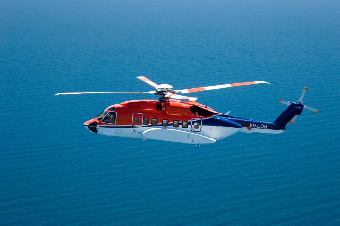 A Sikorsky S-92 flies over open water on a helicopter support mission. | Image: CHC Helicopter