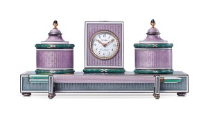 Cartier Desk Clock on Inkstand, 1908
