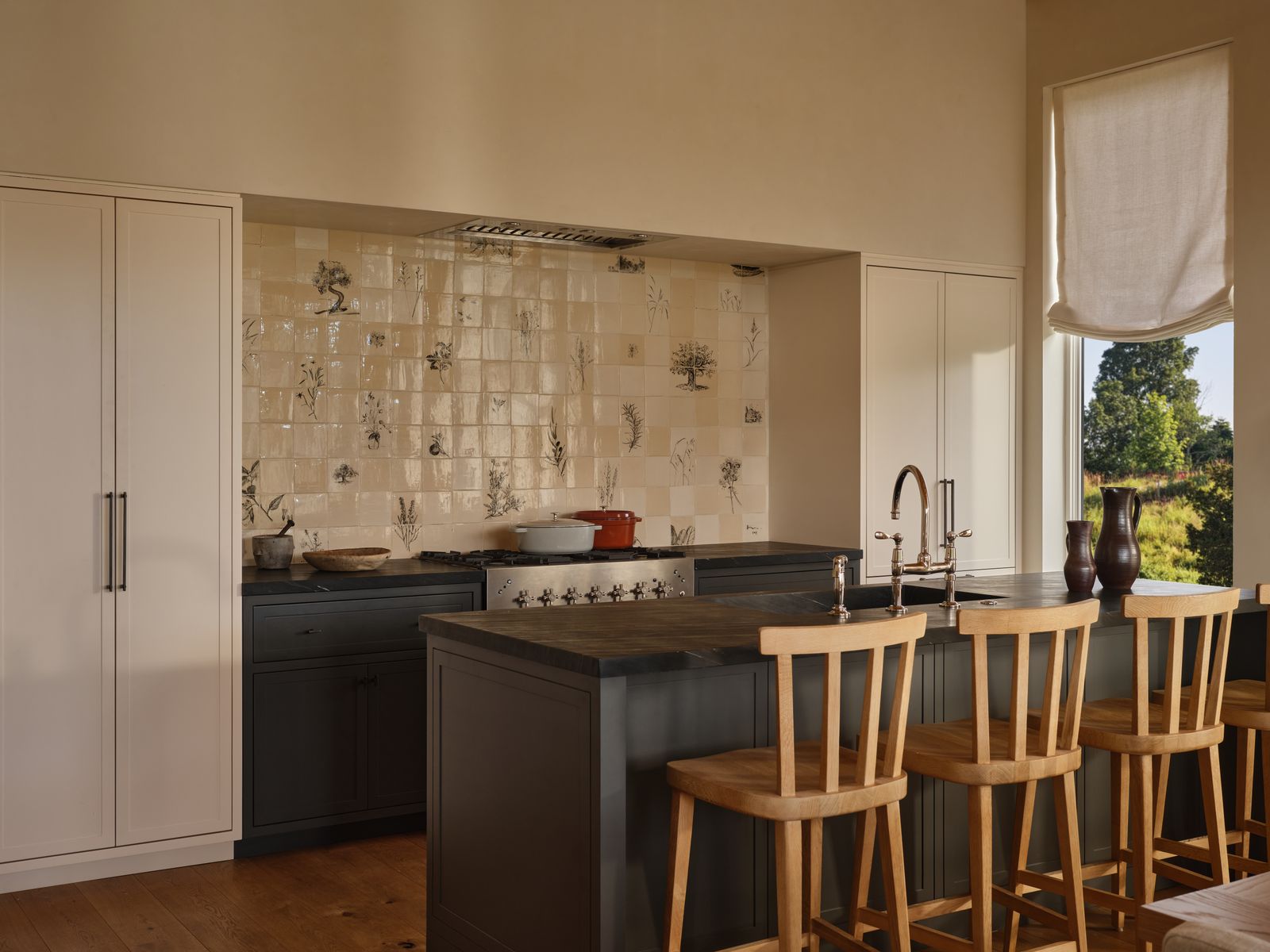 Image may contain Indoors Interior Design Kitchen Furniture and Kitchen Island