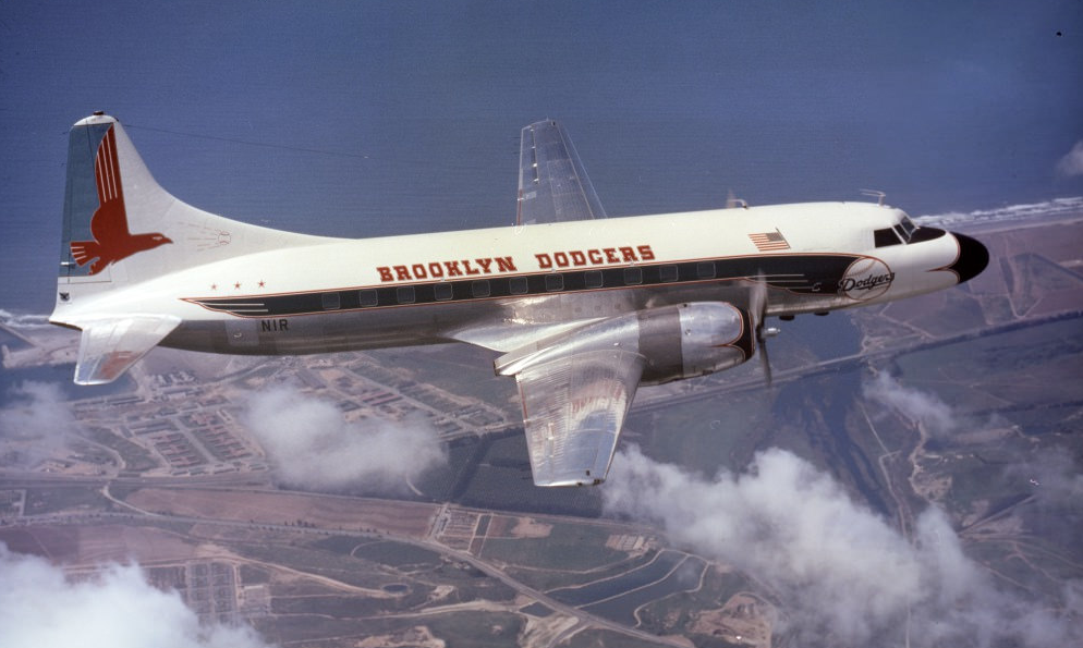 The Brooklyn Dodgers claimed the first MLB team airplane. Starting out as a DC-3, they later upgraded to a Convair 440.