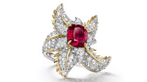Tiffany & Co. Starfish Ruby Ring in Platinum and 18-Karat Yellow Gold
