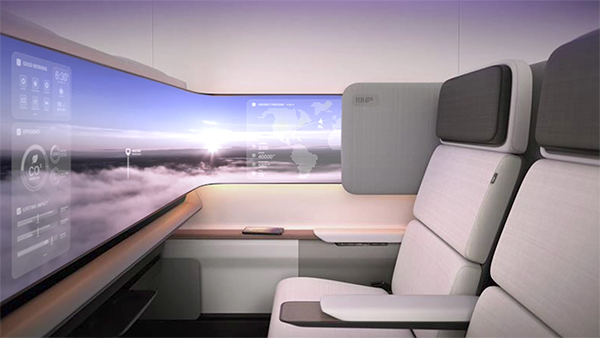 The Z4 Will Have Wider Seats and More Space For Personal Belongings. | Image: JetZero