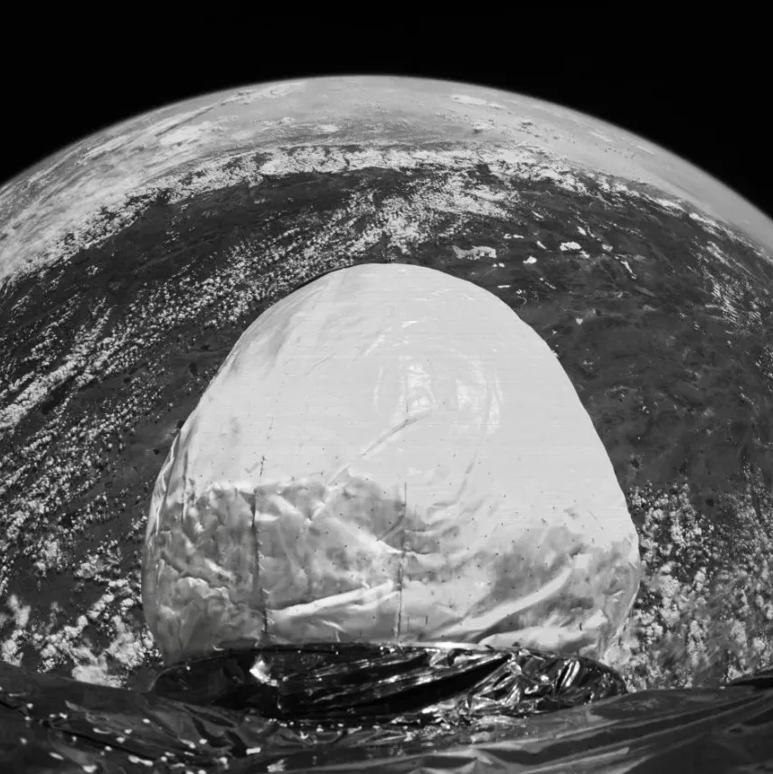 Image during a test of an inflatable module during an earlier mission. | Image: China Association for Science and Technology