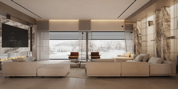 living room with window
