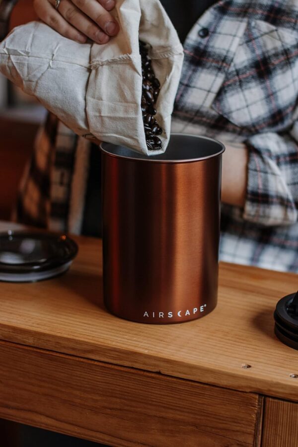 stainless steel coffee canister