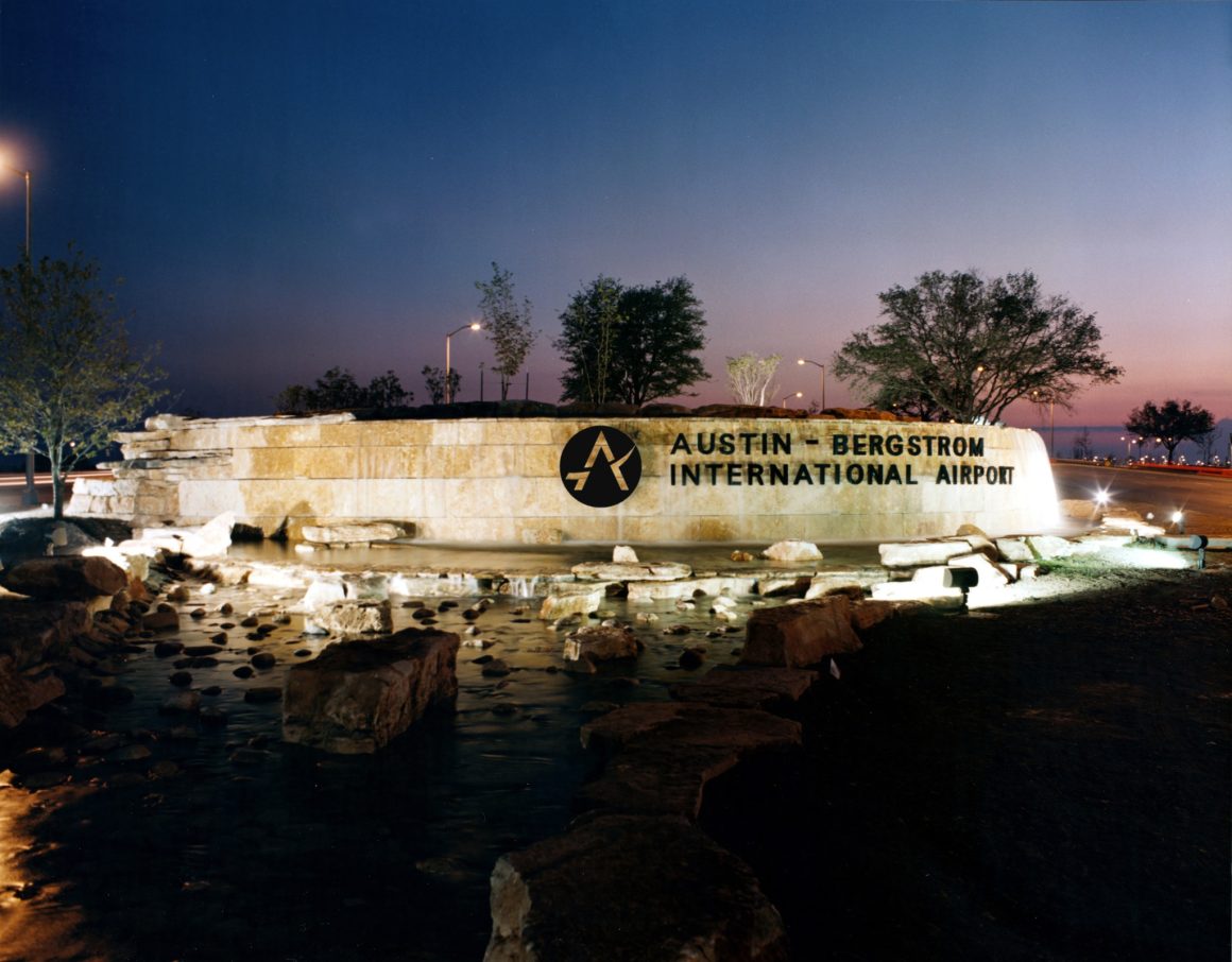 Austin Airport welcome sign