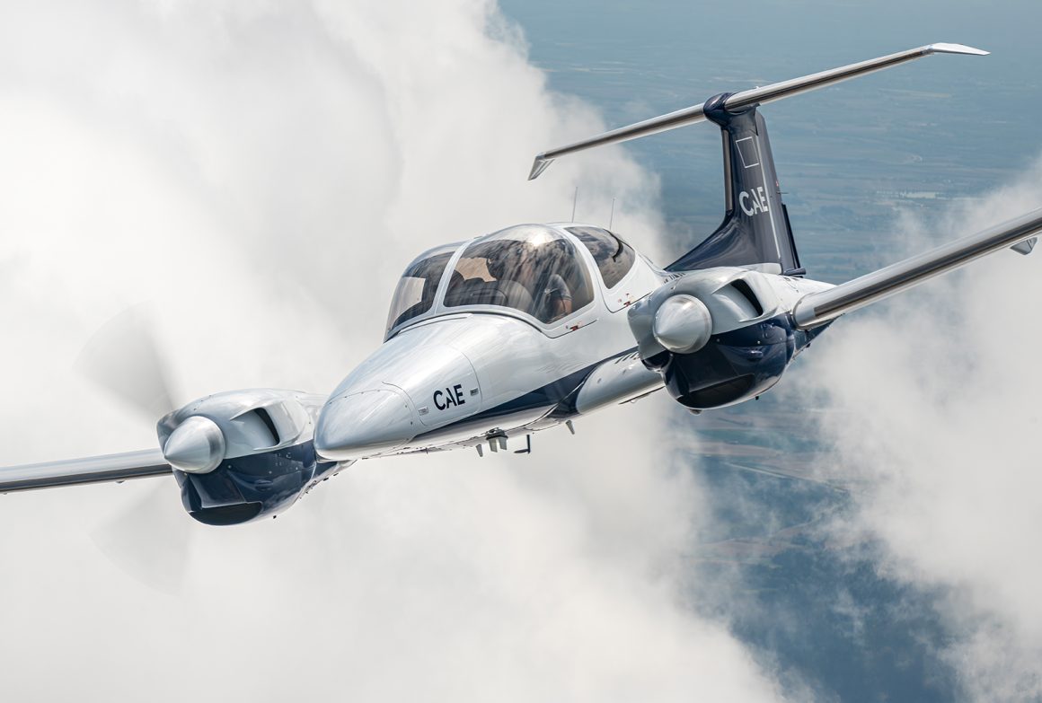 The Varjo mixed reality simulator mimics the cockpit of a Diamond DA42