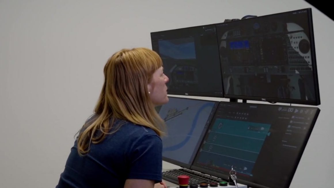 An instructor for the new Varjo mixed reality simulator