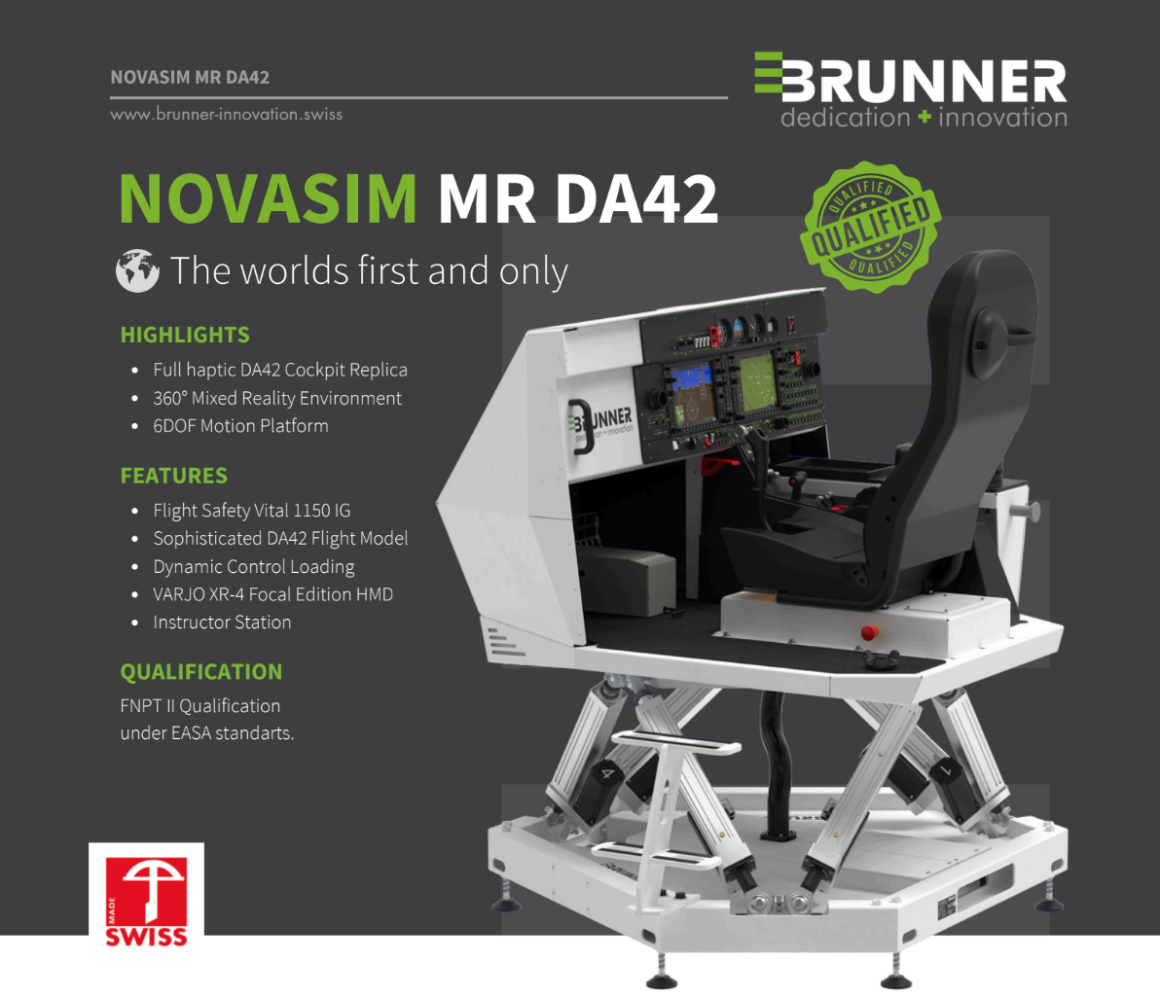 The NOVASIM MR DA42 mixed reality simulator
