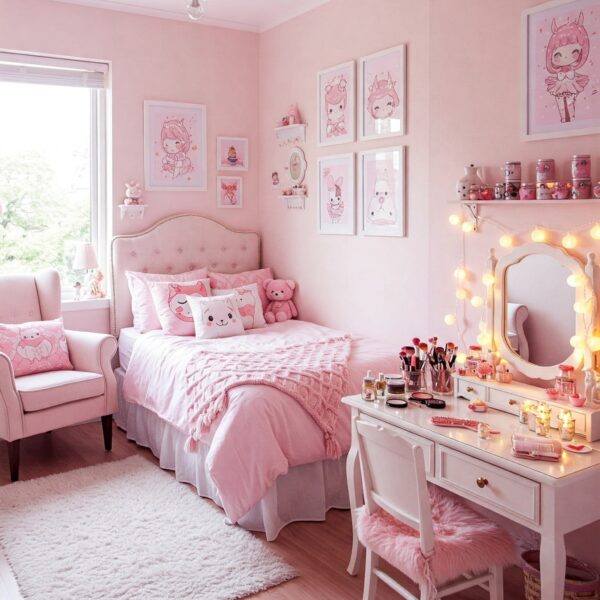 pink grils room