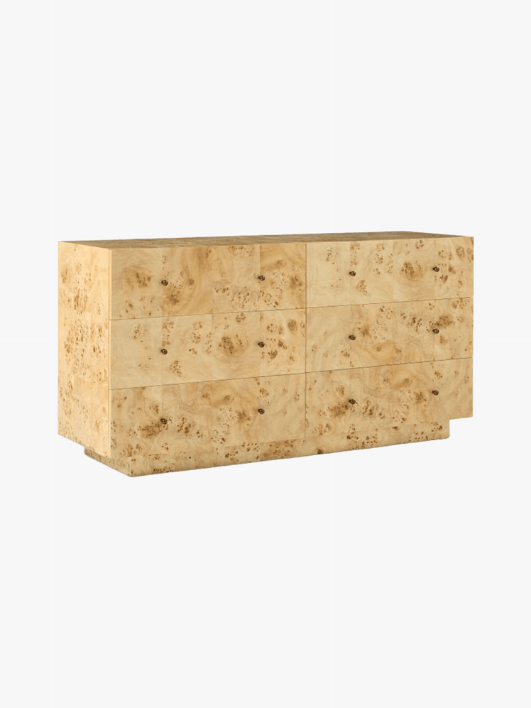 Burl 6-Drawer Dresser
