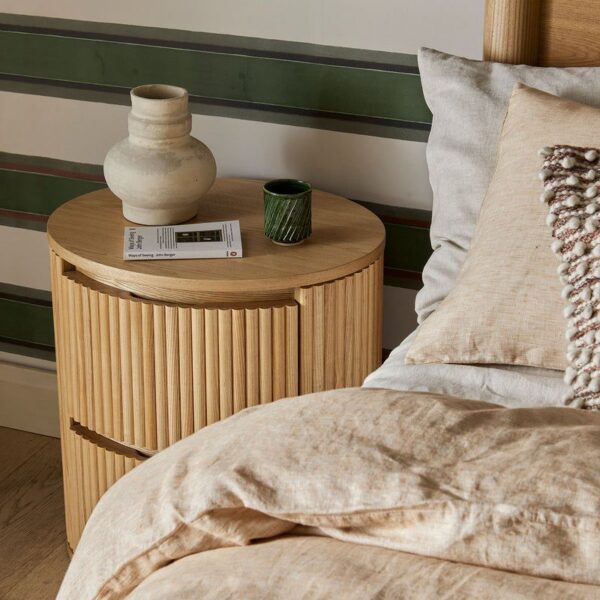Circular bedside tables