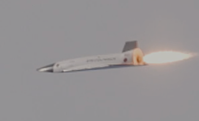 The Ursa Major Hadley Rocket Engine Firing During the March 2025 Talon A-2 Test Flight. | Image: Stratolaunch