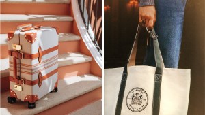 Globe-Trotter and Hotel Byblos’s co-branded luggage; Le Bristol’s preppy partnership with Sporty & Rich.