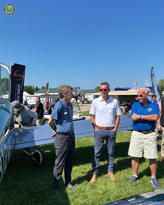 Secretary Duffy and FAA Deputy Administrator Chris Rocheleau talk MOSAIC at Oshkosh