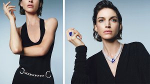 Pomellato Collezione 1967 diamond belt and Asimmetrico Tanzanite necklace and earrings
