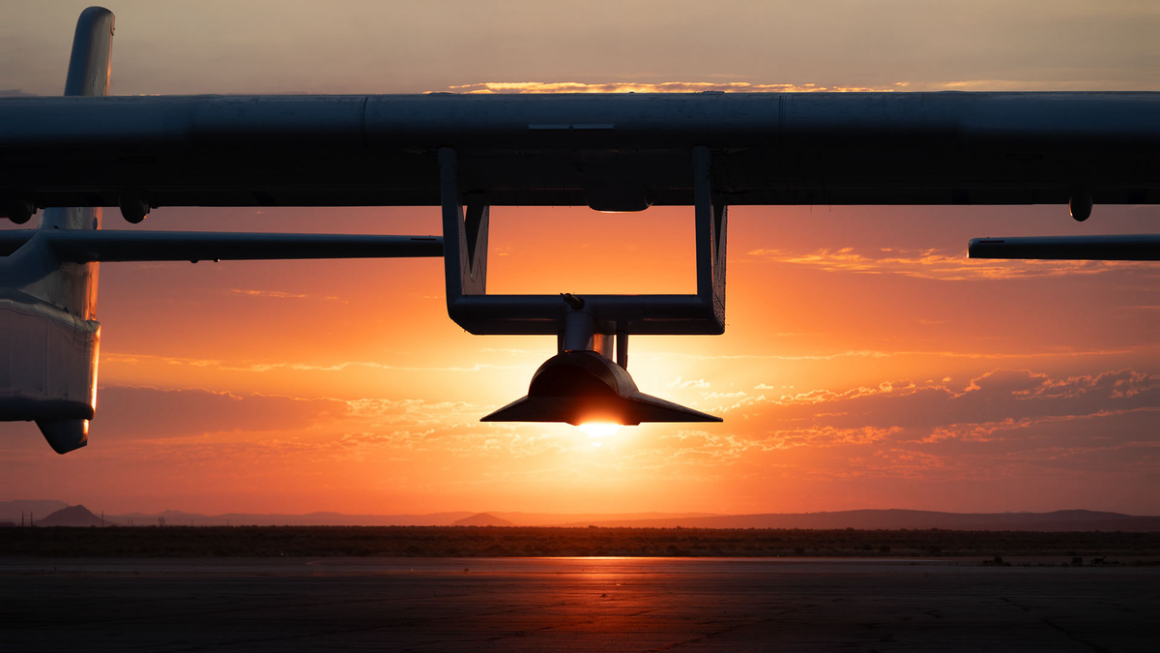 Talon A-2 Hypersonic Aircraft Hanging Beneath Center Wing Pylon of