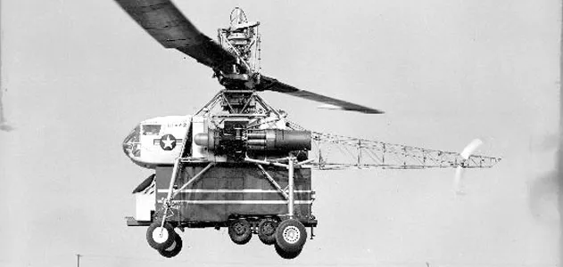 The Hughes XH-17 with Tip Jets demonstrates its Heavy Lift Capability During a Test Flight. | Image: Smithsonian