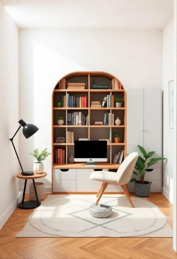 curved bookshelfs