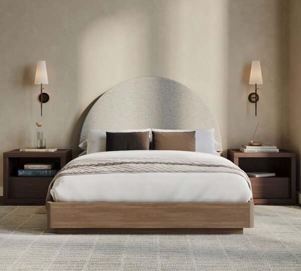 curved headboard