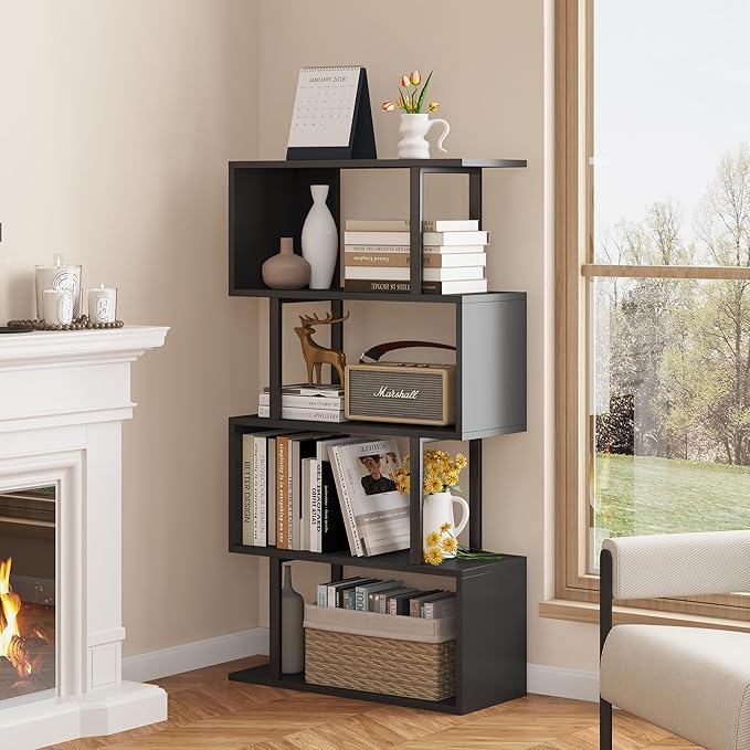 geometric bookcase