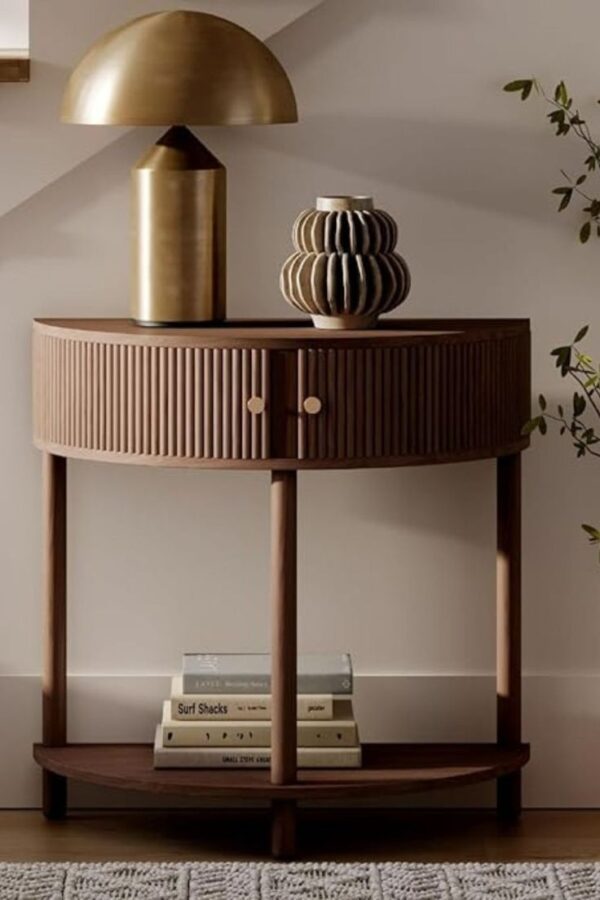 half moon console table